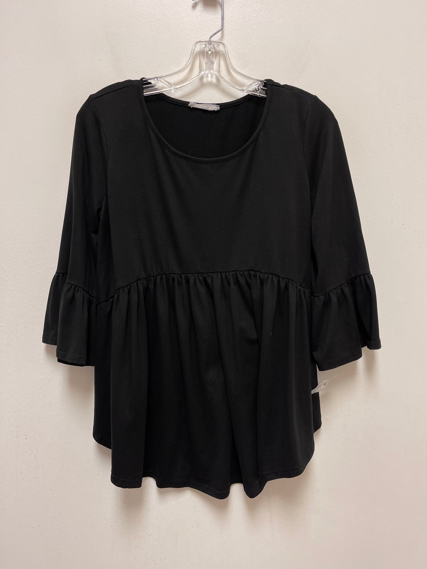 Black Top 3/4 Sleeve Reborn, Size S