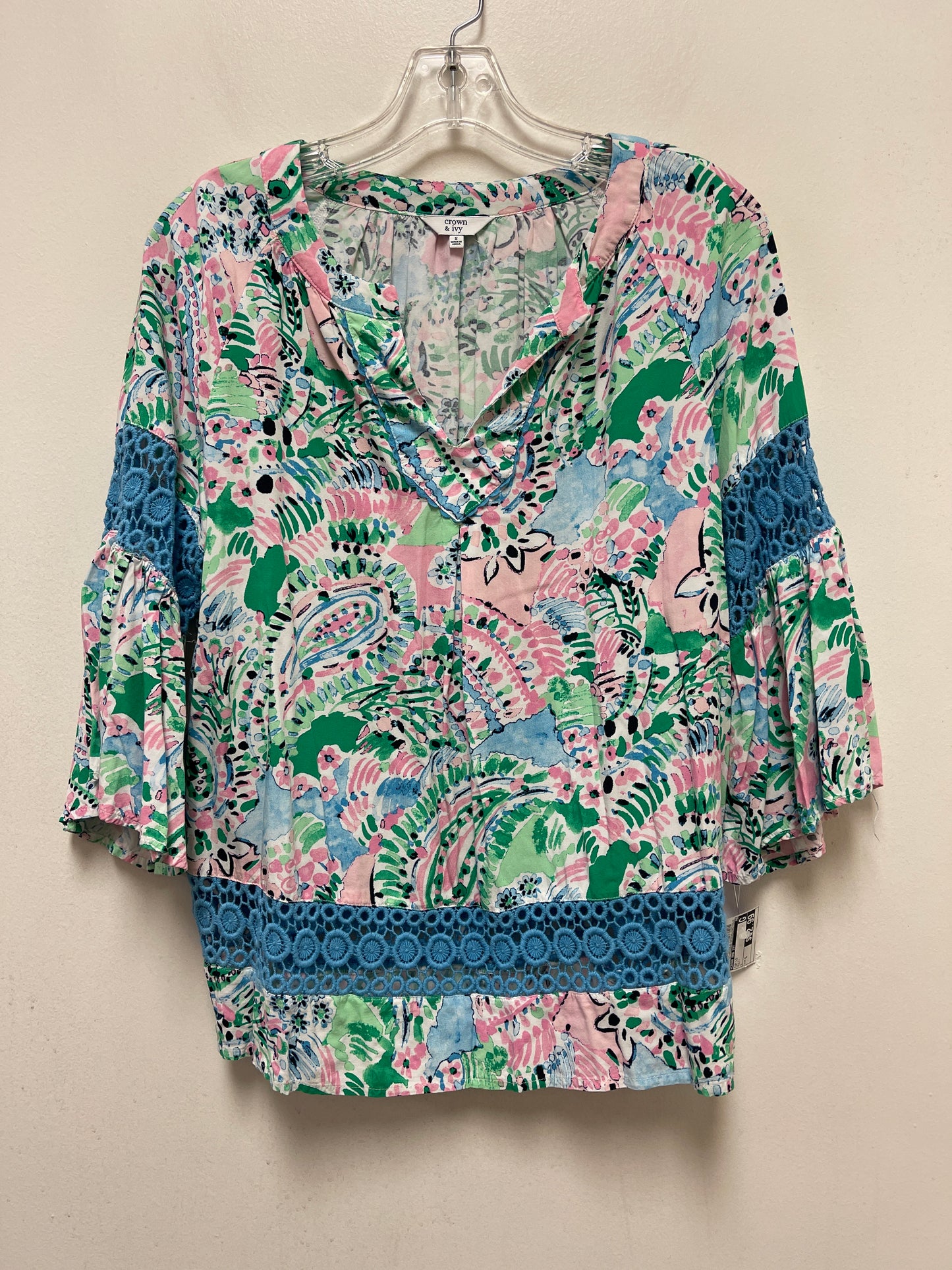 Multi-colored Top Long Sleeve Crown And Ivy, Size S