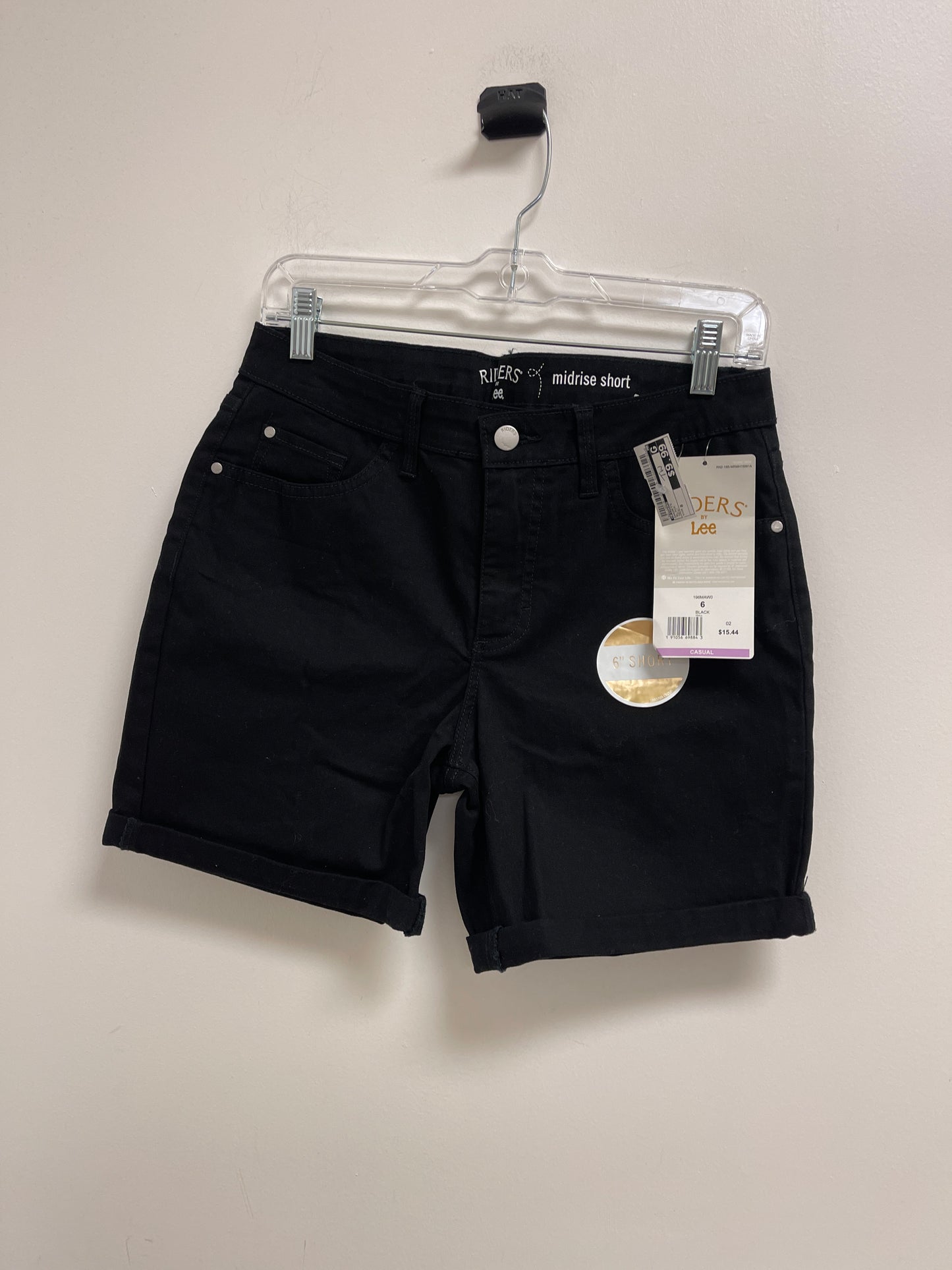 Black Shorts Riders, Size 8