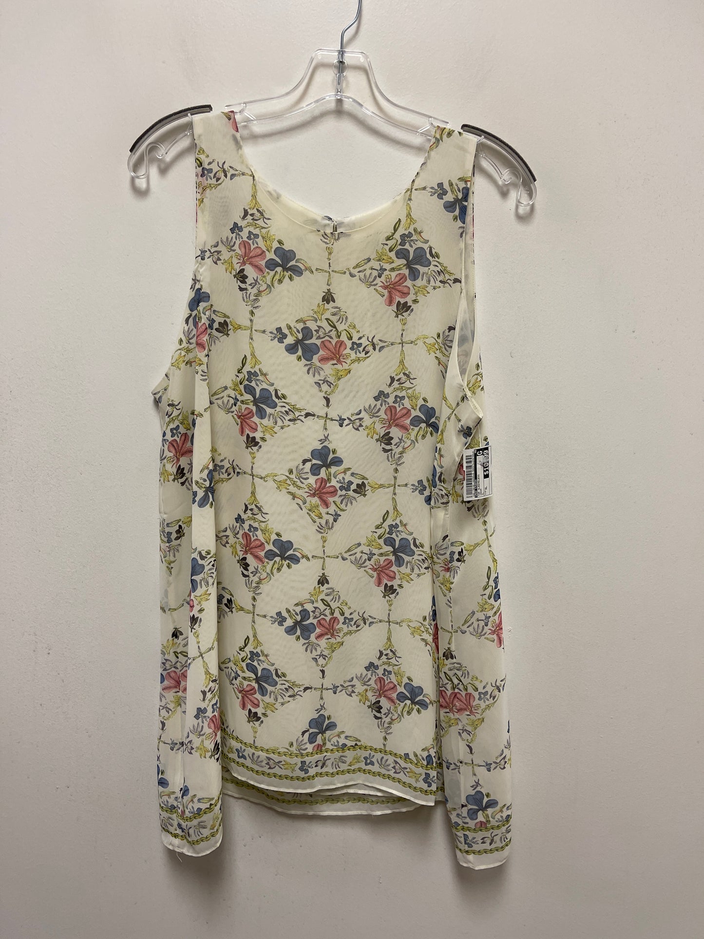 Cream Top Sleeveless Max Studio, Size Xl