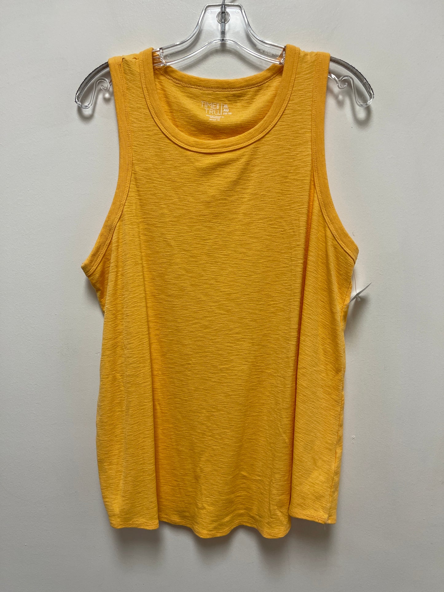 Yellow Tank Top Time And Tru, Size Xl