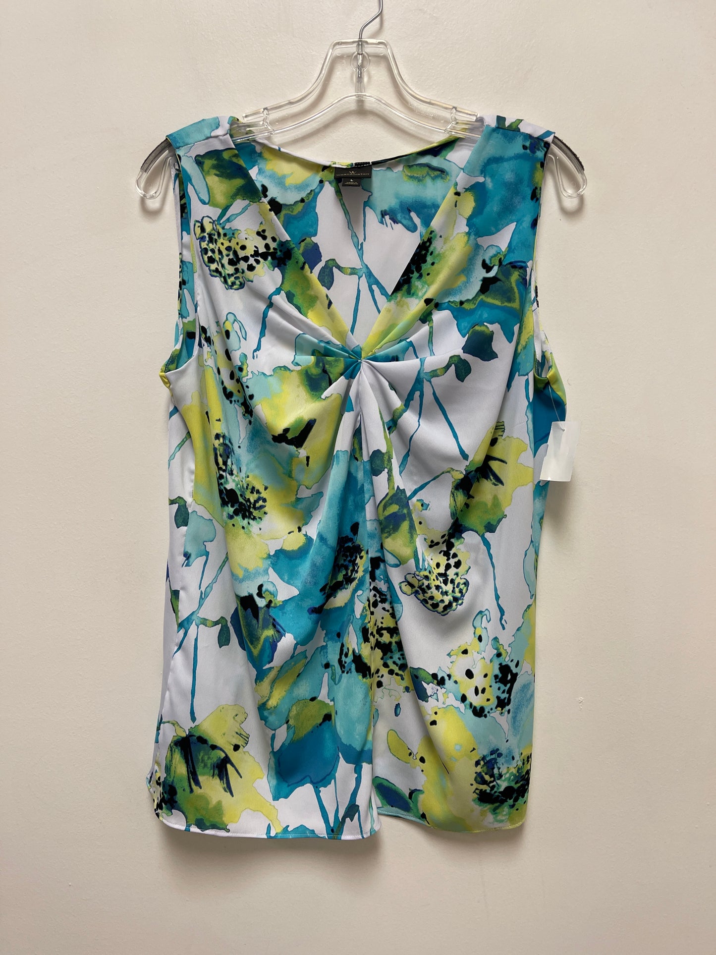 Blue & Green Top Sleeveless Worthington, Size L