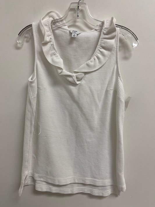 White Top Sleeveless Crown And Ivy, Size M