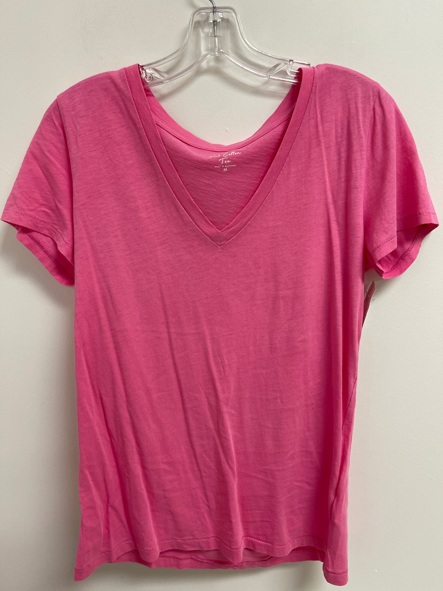 Pink Top Short Sleeve Basic J. Crew, Size M