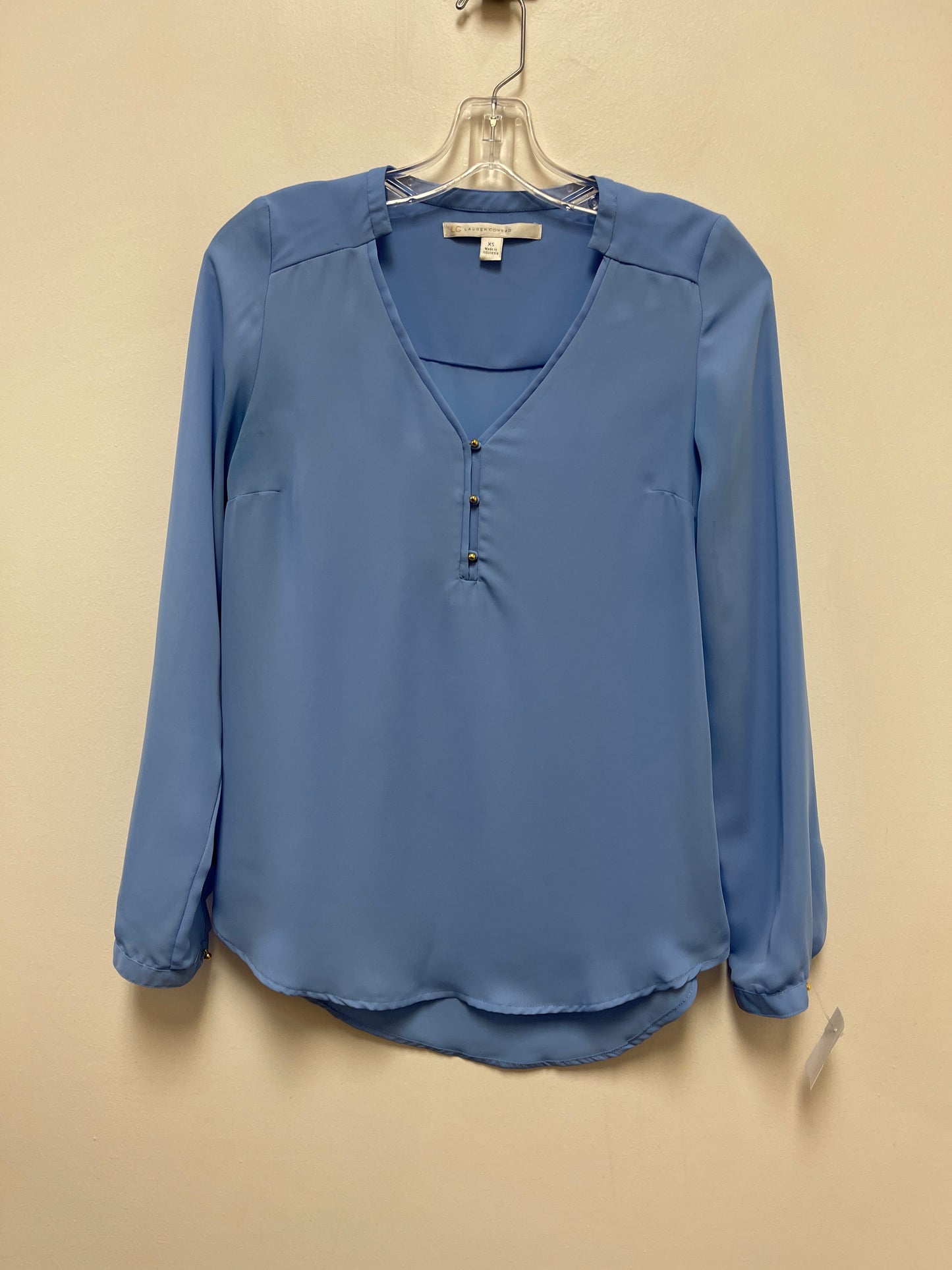 Blue Top Long Sleeve Lc Lauren Conrad, Size Xs