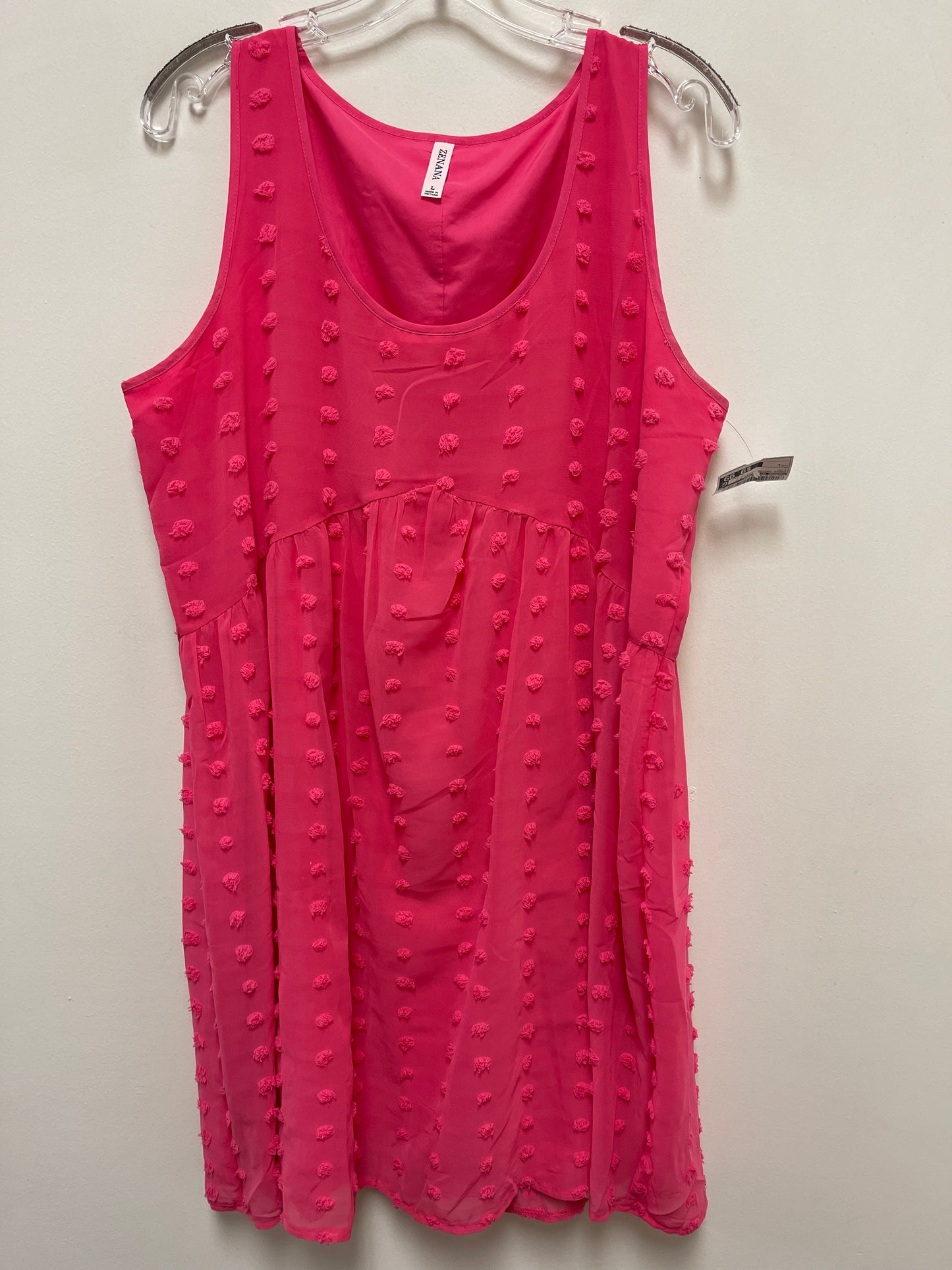 Pink Dress Casual Short Zenana Outfitters, Size L