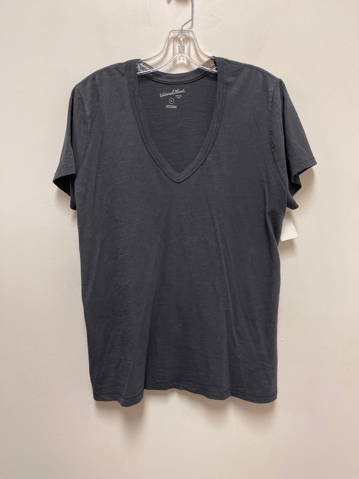 Grey Top Short Sleeve Basic Universal Thread, Size Xl