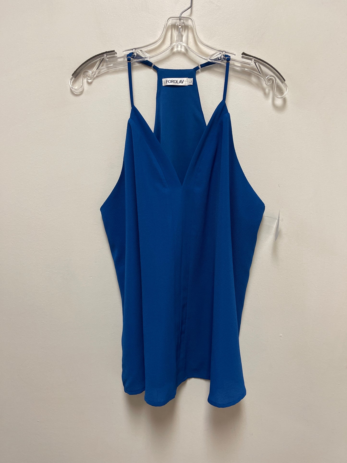 Blue Top Sleeveless Clothes Mentor, Size L