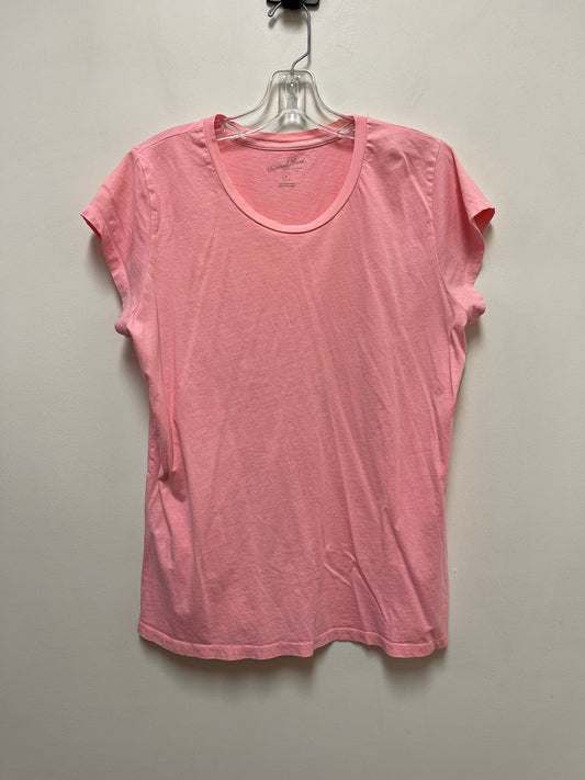 Pink Top Short Sleeve Basic Universal Thread, Size Xl