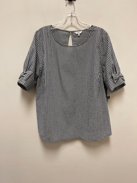 Top Short Sleeve By Crown And Ivy In Navy, Size: 2x