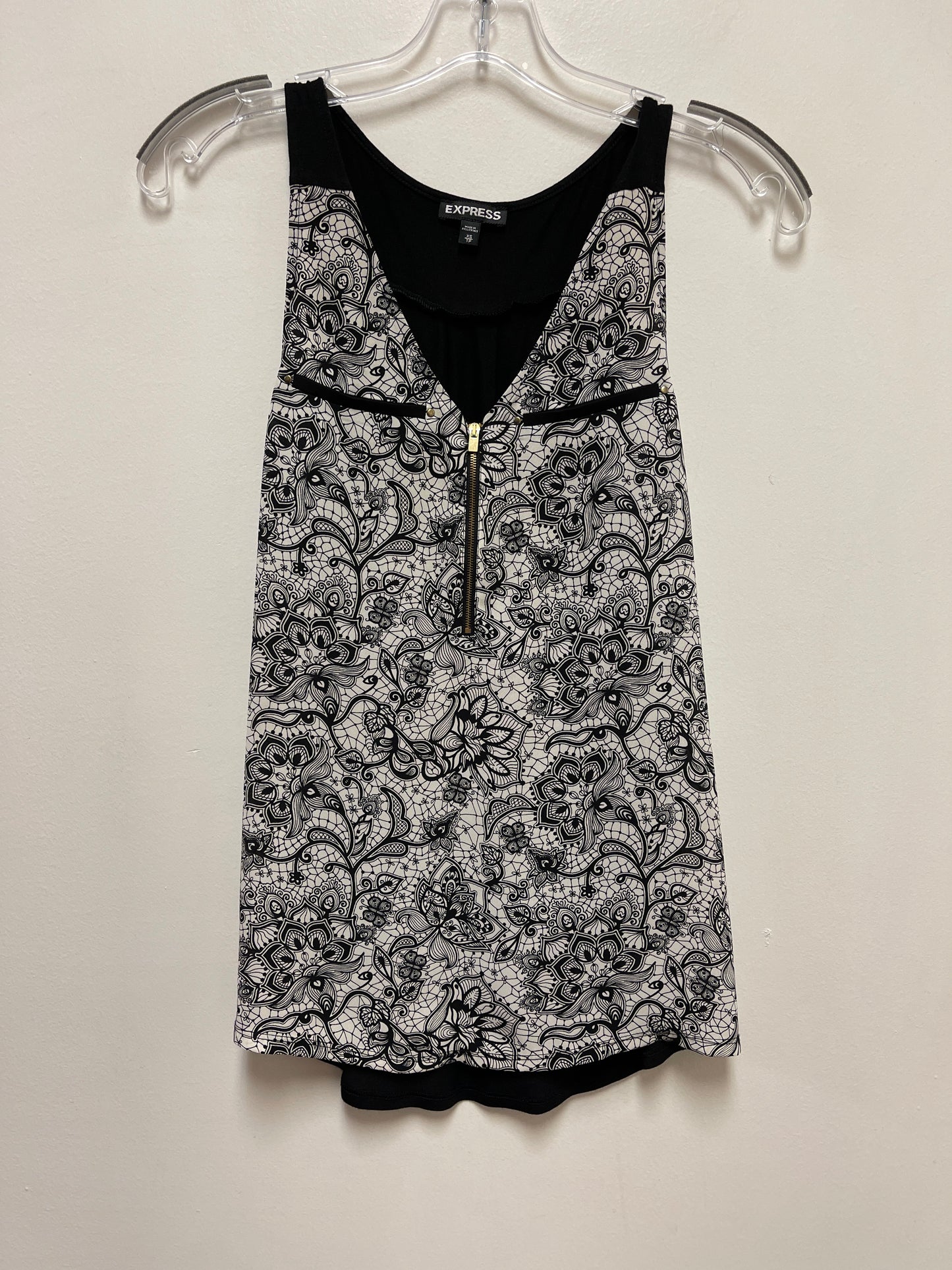 Top Sleeveless By Express In Black, Size: Xs