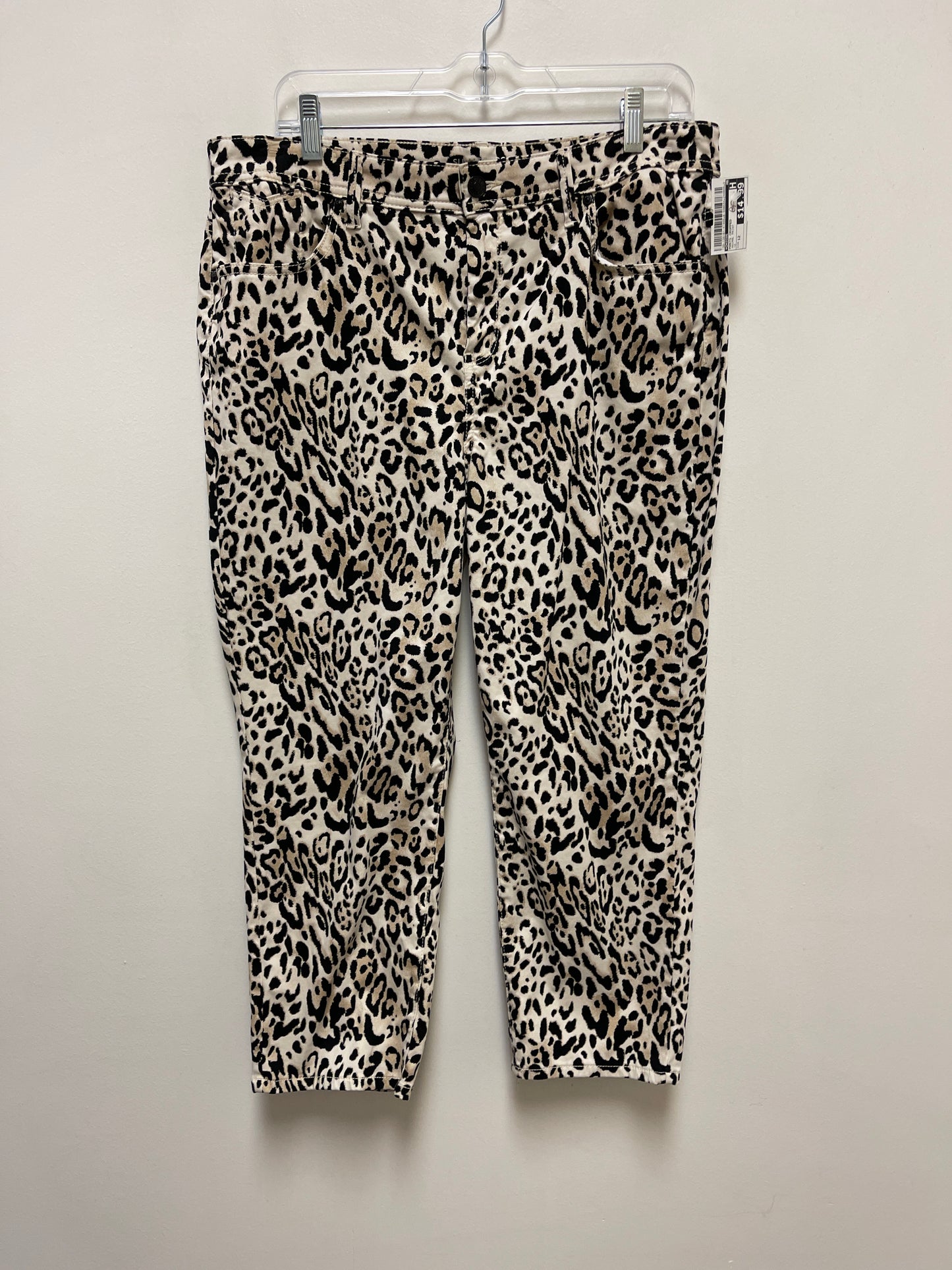 Pants Cropped By Chicos In Animal Print, Size: 12