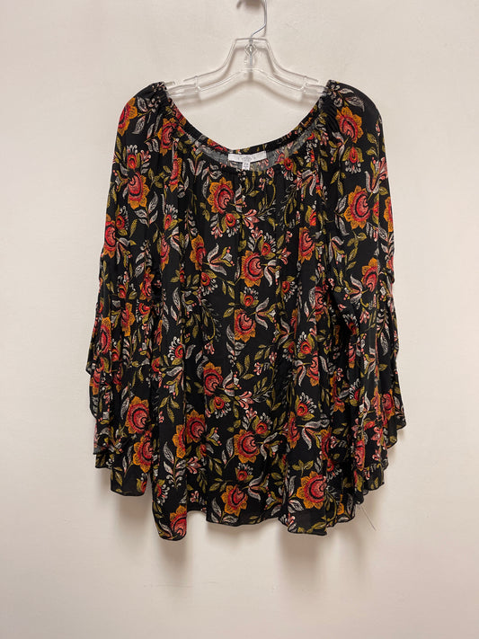 Top Long Sleeve By Fever In Black, Size: 2x