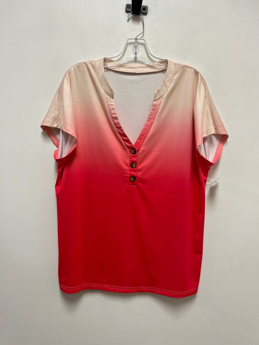 Top Short Sleeve By Clothes Mentor In Pink, Size: Xl