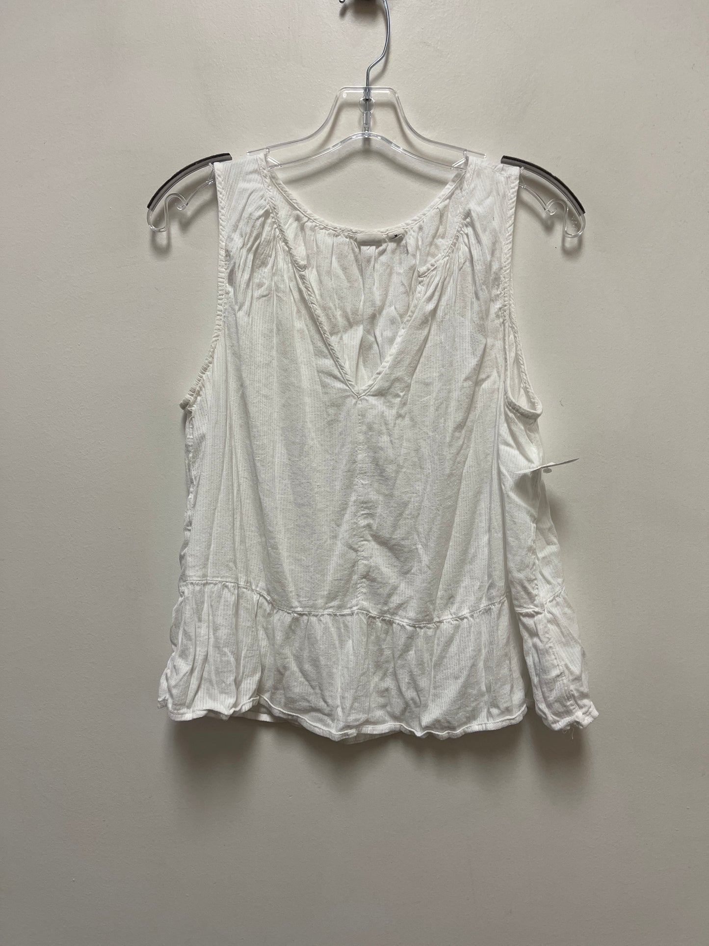 Top Sleeveless By Gap In White, Size: M