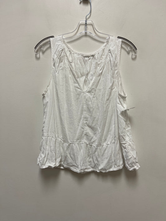 Top Sleeveless By Gap In White, Size: M