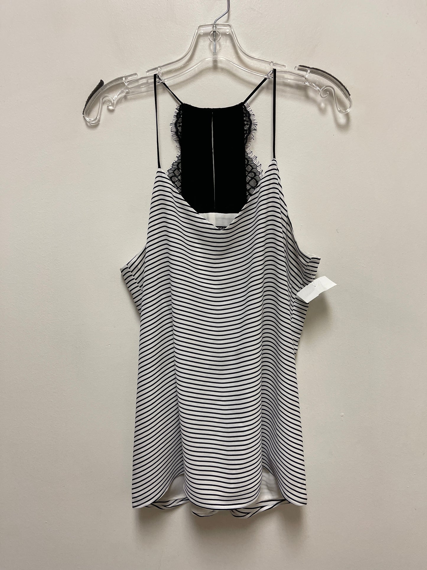 Top Sleeveless By Express In Striped Pattern, Size: M