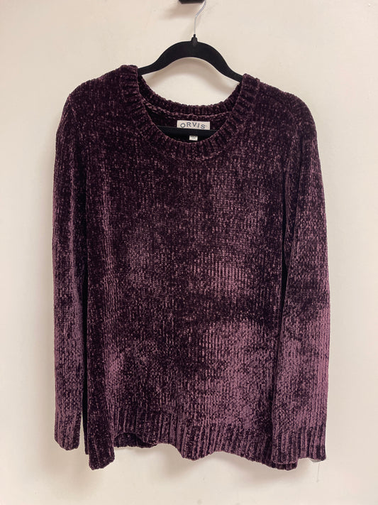 Sweater By Orvis In Purple, Size: L