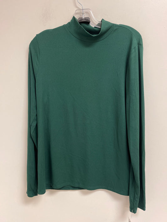 Top Long Sleeve Basic By No Boundaries In Green, Size: 3x