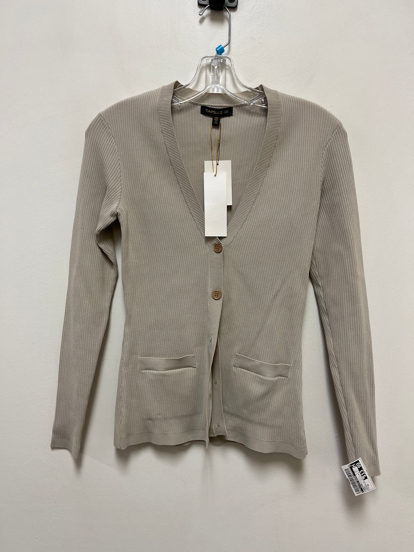 Cardigan By Clothes Mentor In Cream, Size: Xs