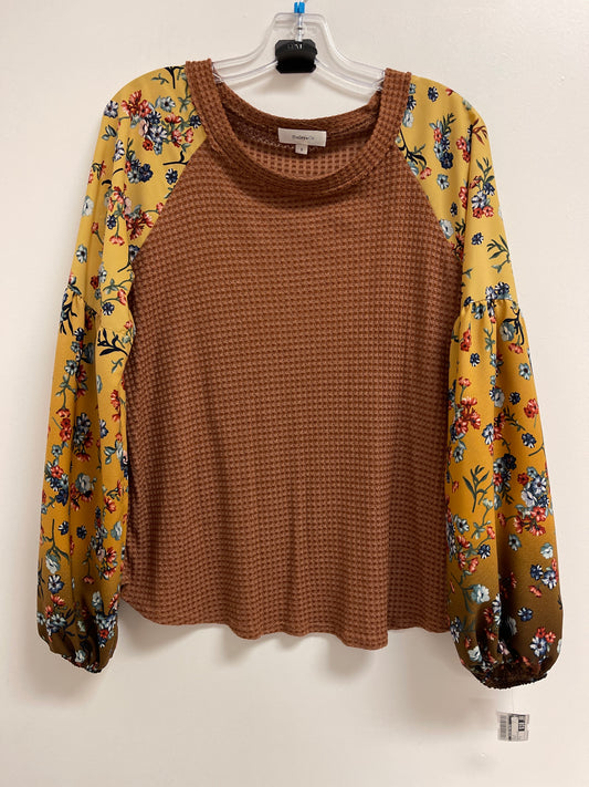 Top Long Sleeve By Clothes Mentor In Orange, Size: S