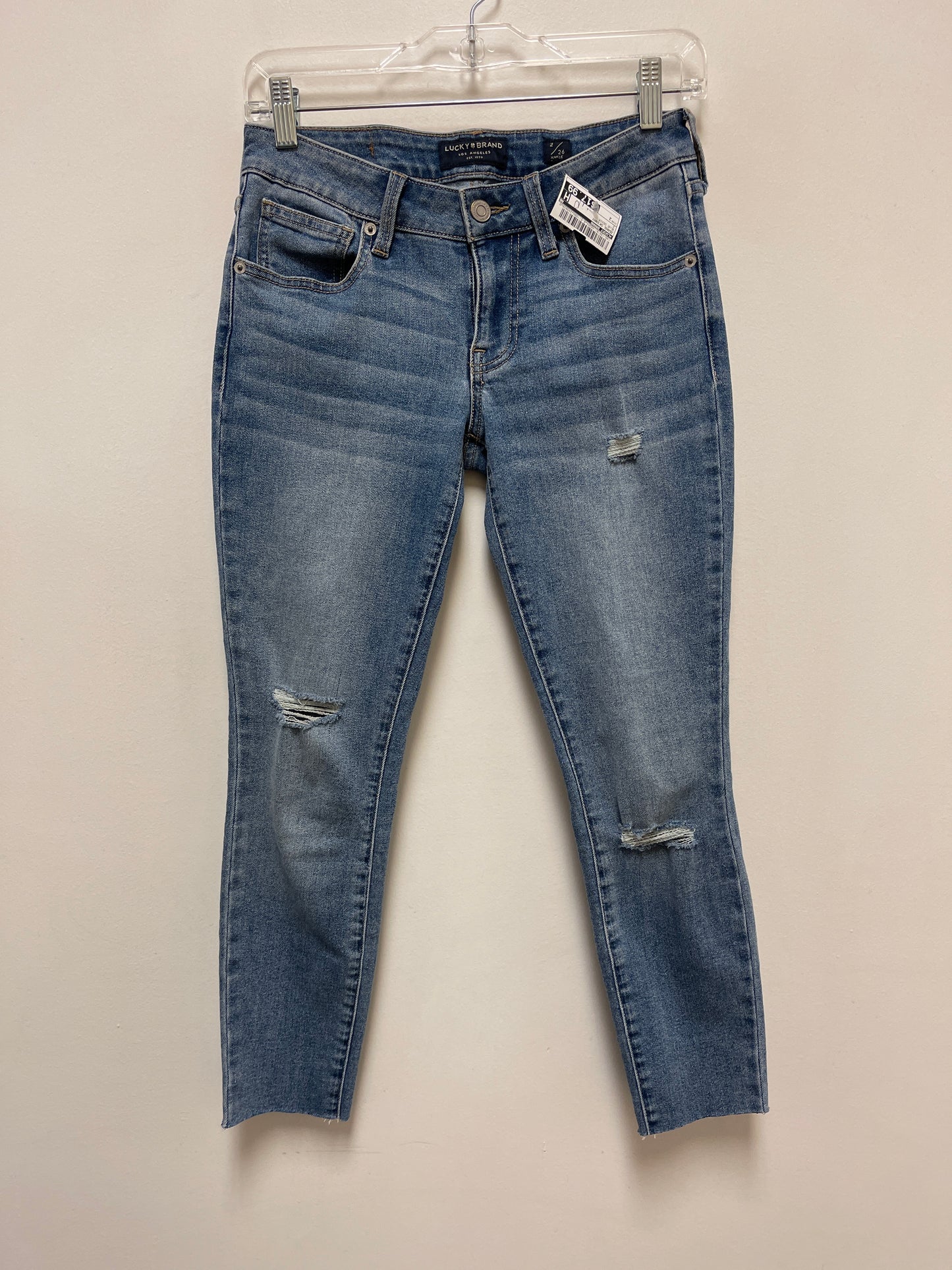 Jeans Skinny By Lucky Brand In Blue Denim, Size: 2