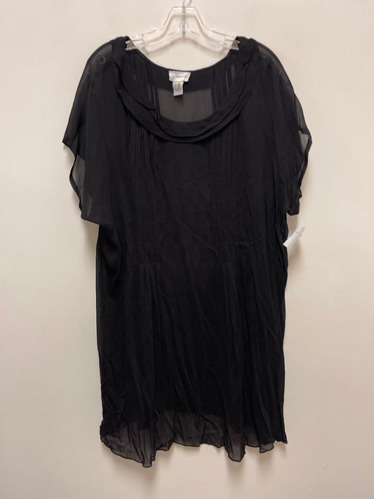 Tunic Short Sleeve By Soft Surroundings In Black, Size: 1x