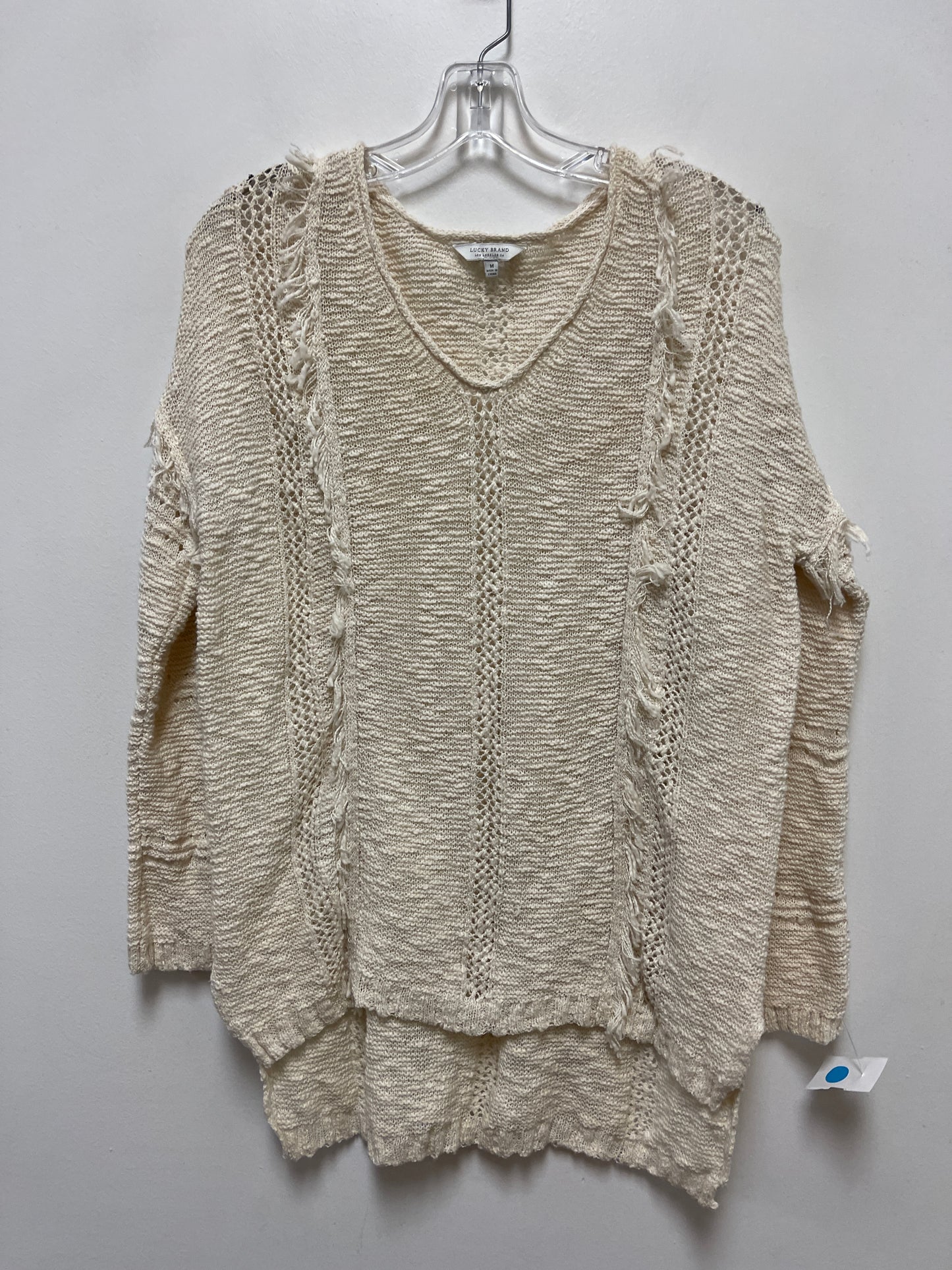 Sweater By Lucky Brand In Cream, Size: M