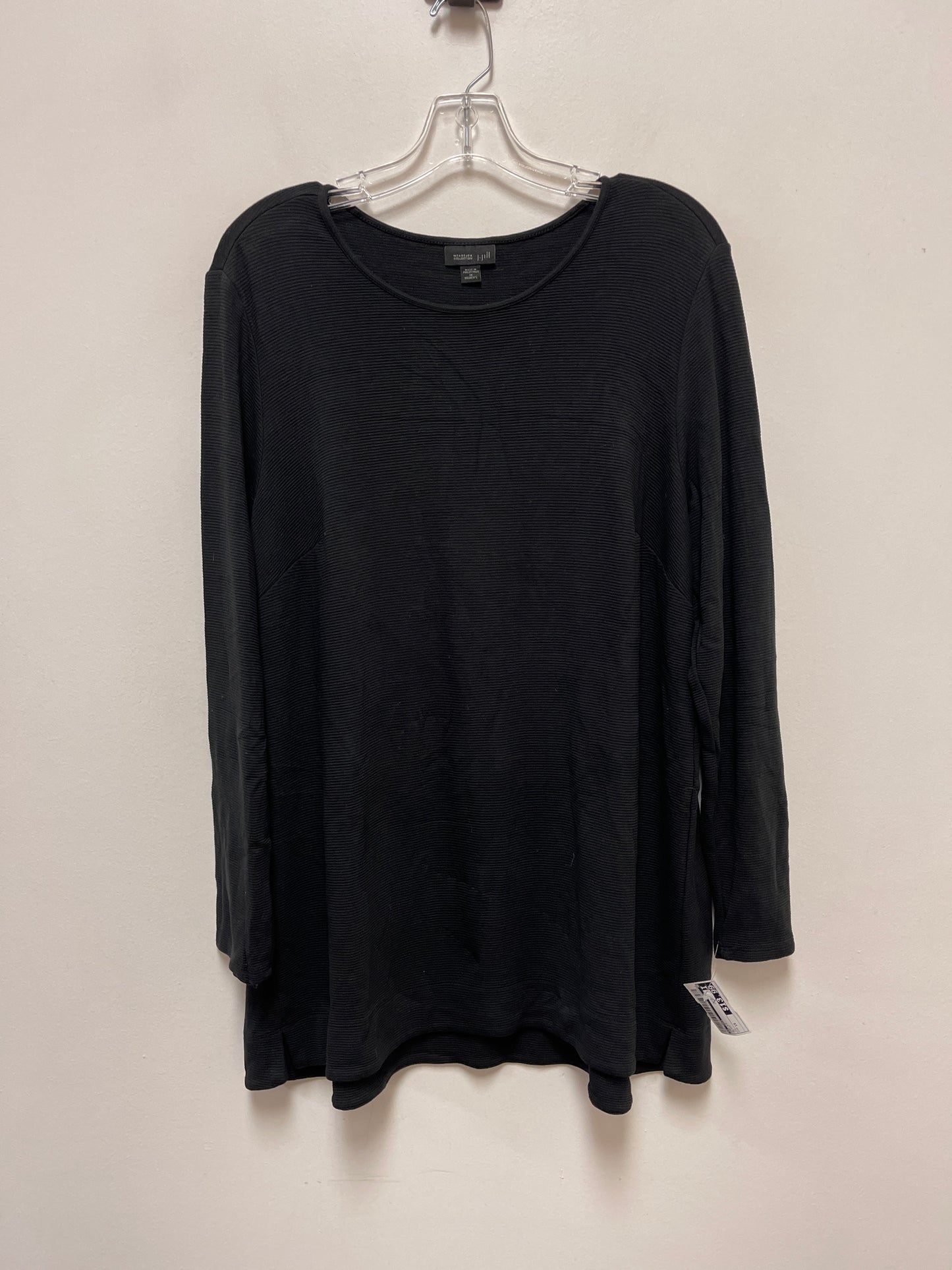 Top Long Sleeve By J. Jill In Black, Size: 1x