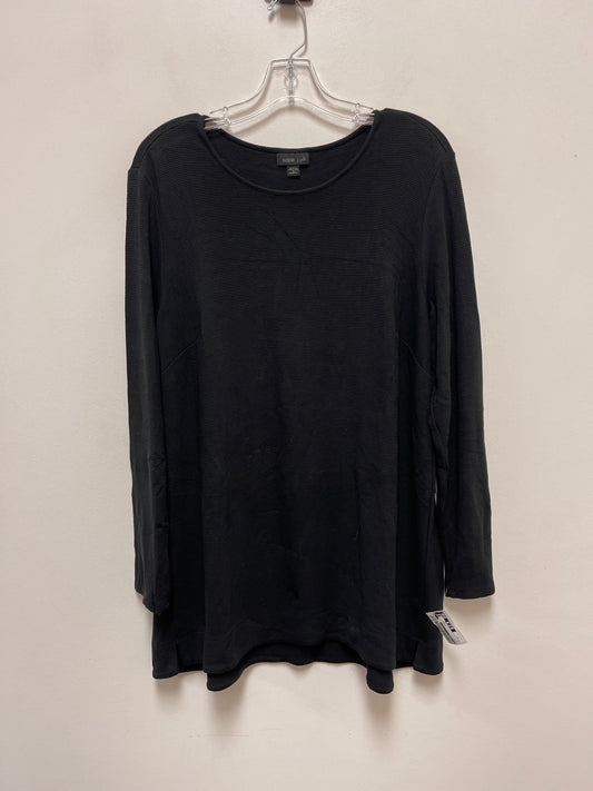 Top Long Sleeve By J. Jill In Black, Size: 1x