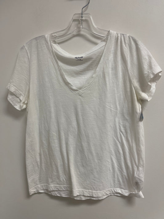 Top Short Sleeve Basic By Madewell In White, Size: M