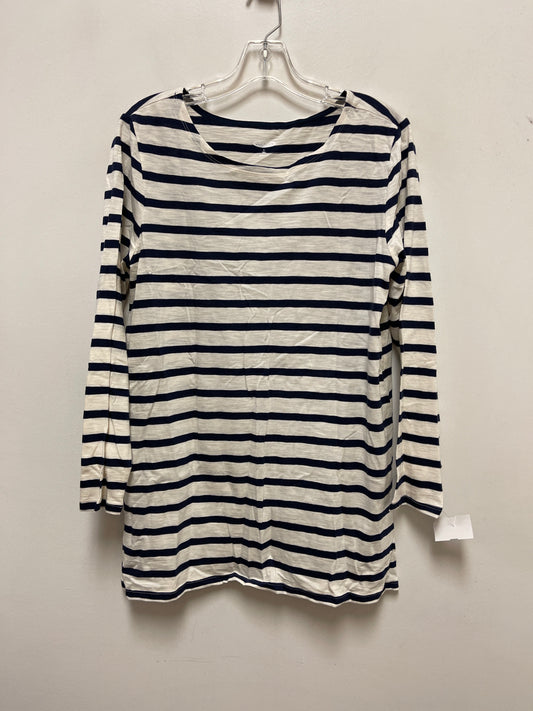 Top Long Sleeve Basic By Old Navy In Striped Pattern, Size: L