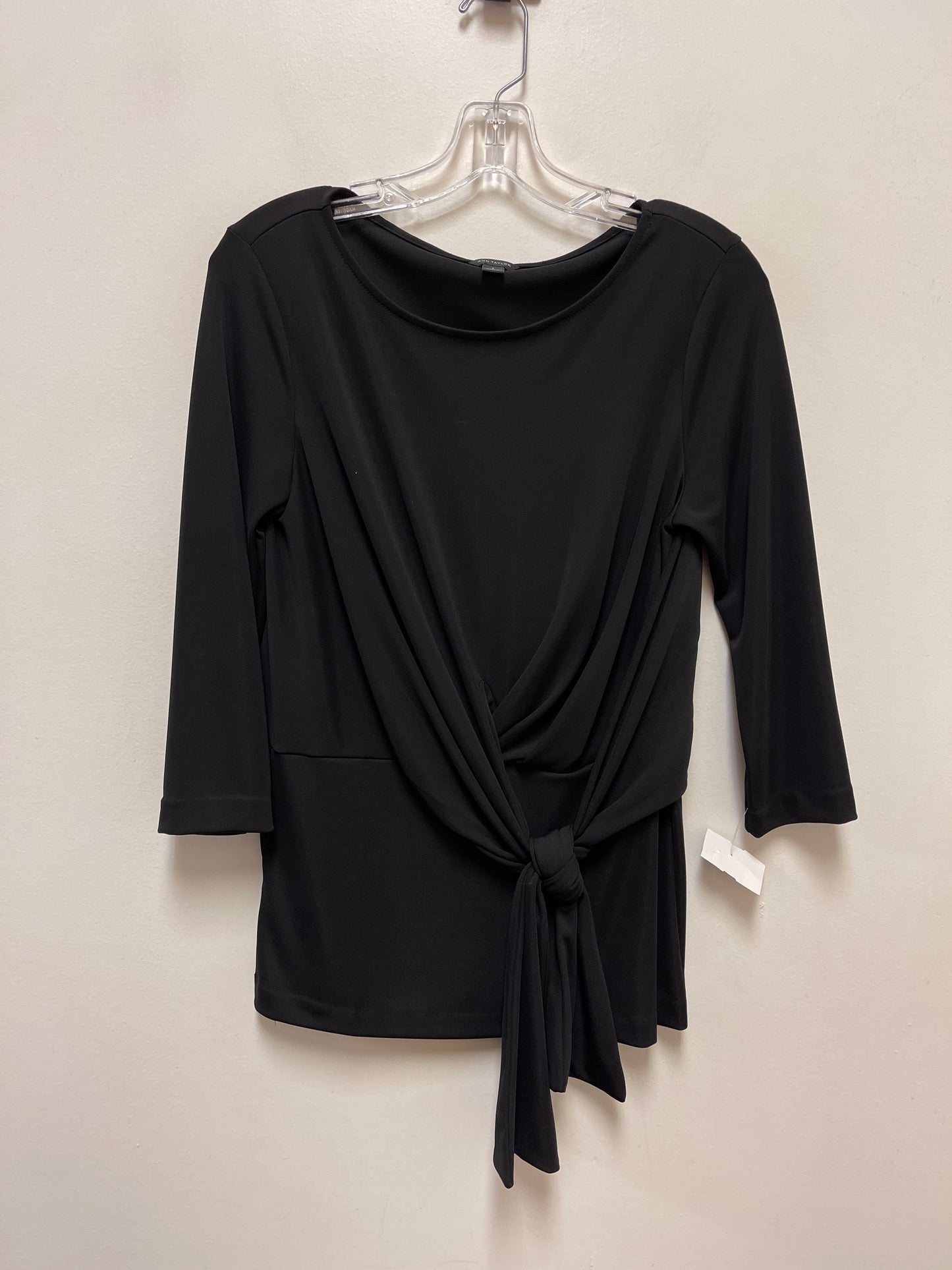 Top Long Sleeve By Ann Taylor In Black, Size: S