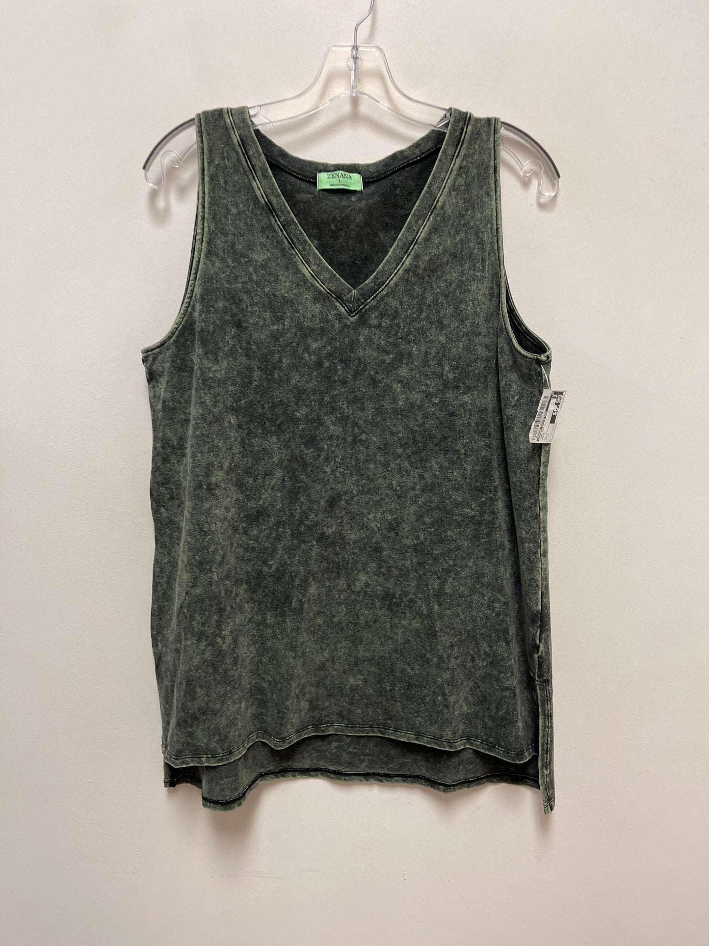 Tank Top By Zenana Outfitters In Green, Size: L