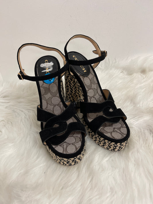 Sandals Designer By Coach In Black, Size: 10