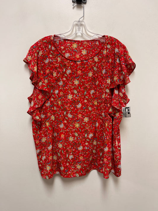 Top Sleeveless By Clothes Mentor In Red, Size: L