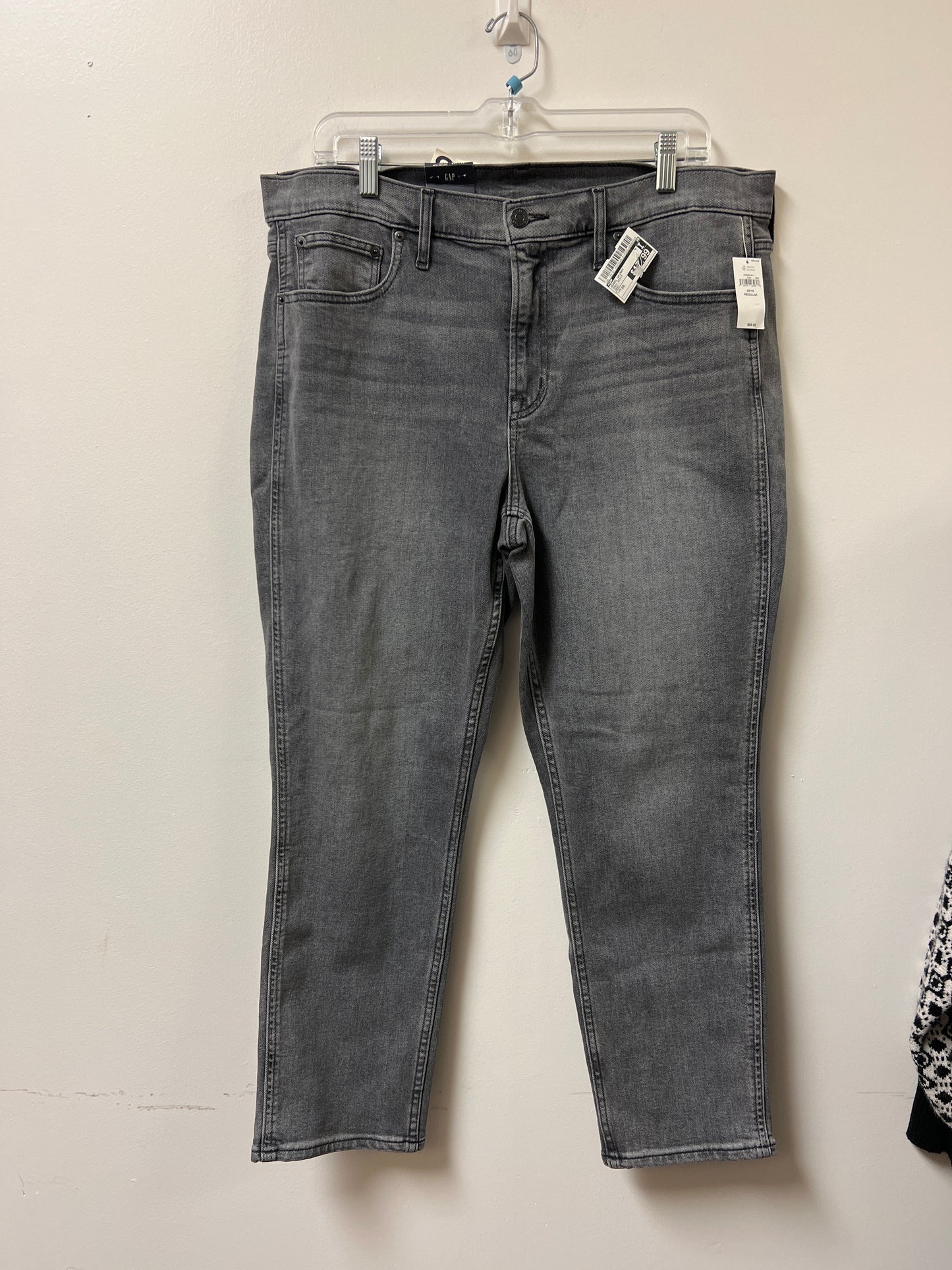 Jeans Skinny By Gap In Grey Denim, Size: 16