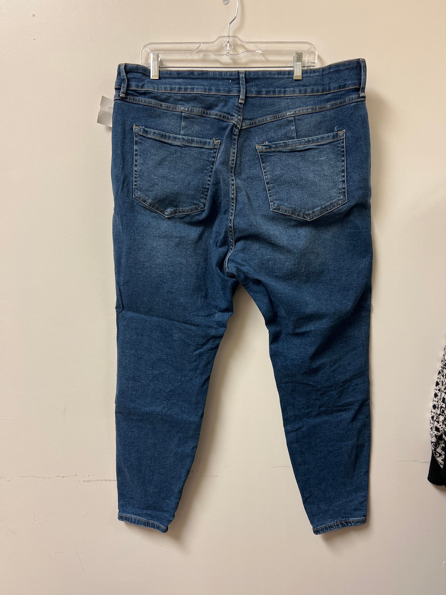 Jeans Skinny By Forever 21 In Blue Denim, Size: 18