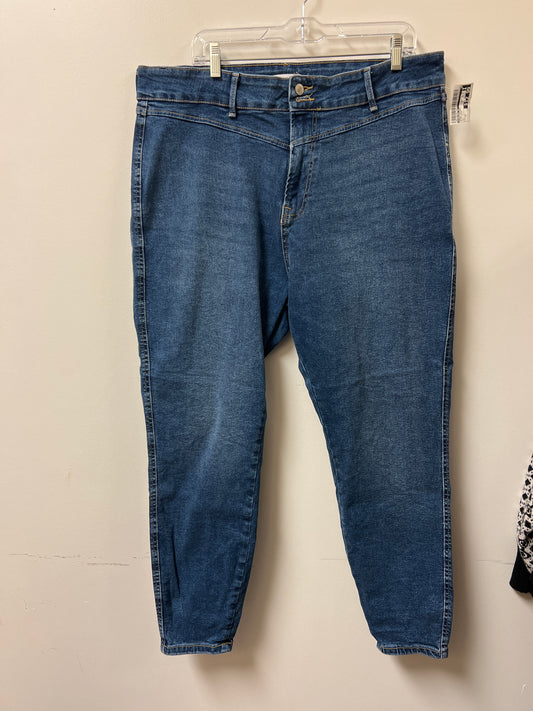 Jeans Skinny By Forever 21 In Blue Denim, Size: 18