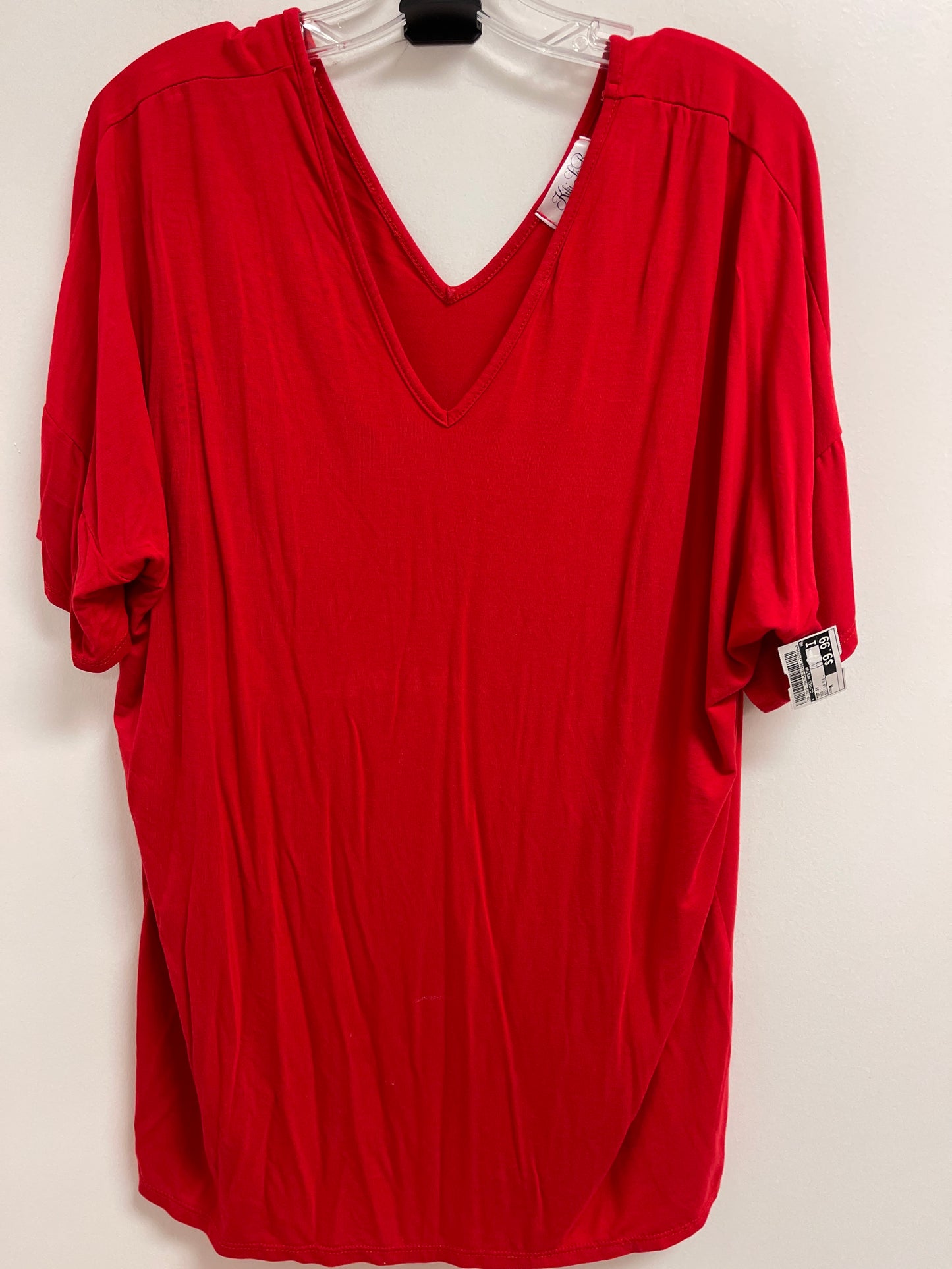 Top Short Sleeve By Clothes Mentor In Red, Size: M