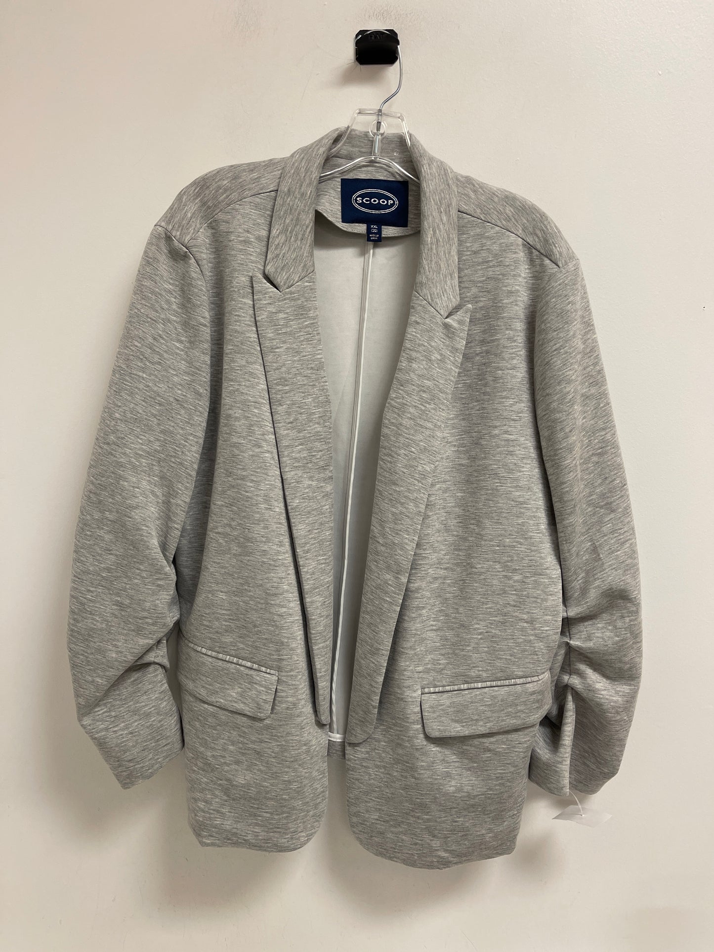 Blazer By Scoop In Grey, Size: 2x