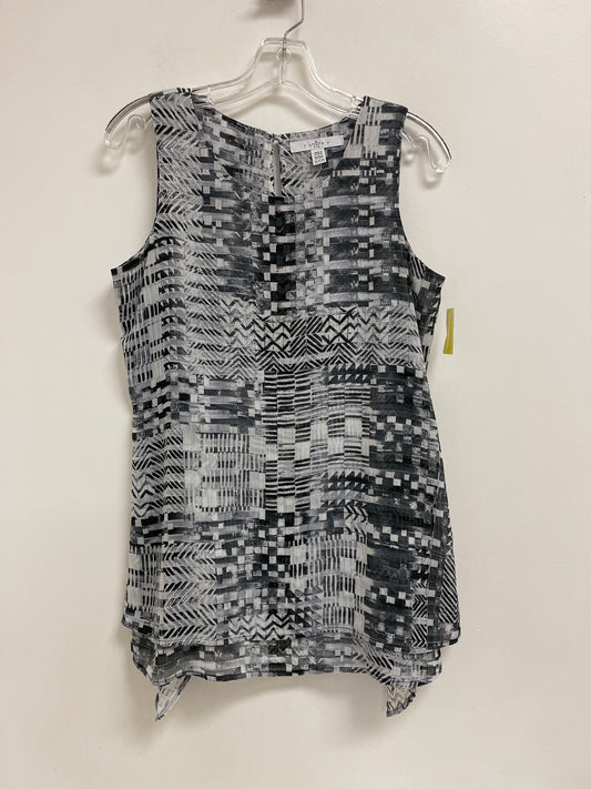 Top Sleeveless By Fever In Black & White, Size: S