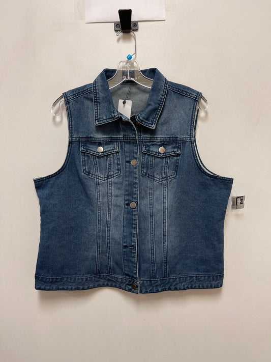 Vest Other By Allegra K In Blue Denim, Size: Xl