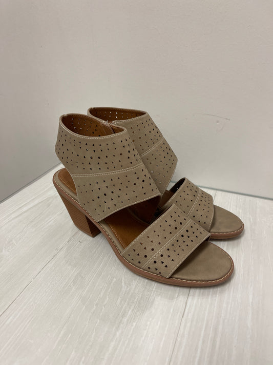 Sandals Heels Block By Sofft In Tan, Size: 9.5