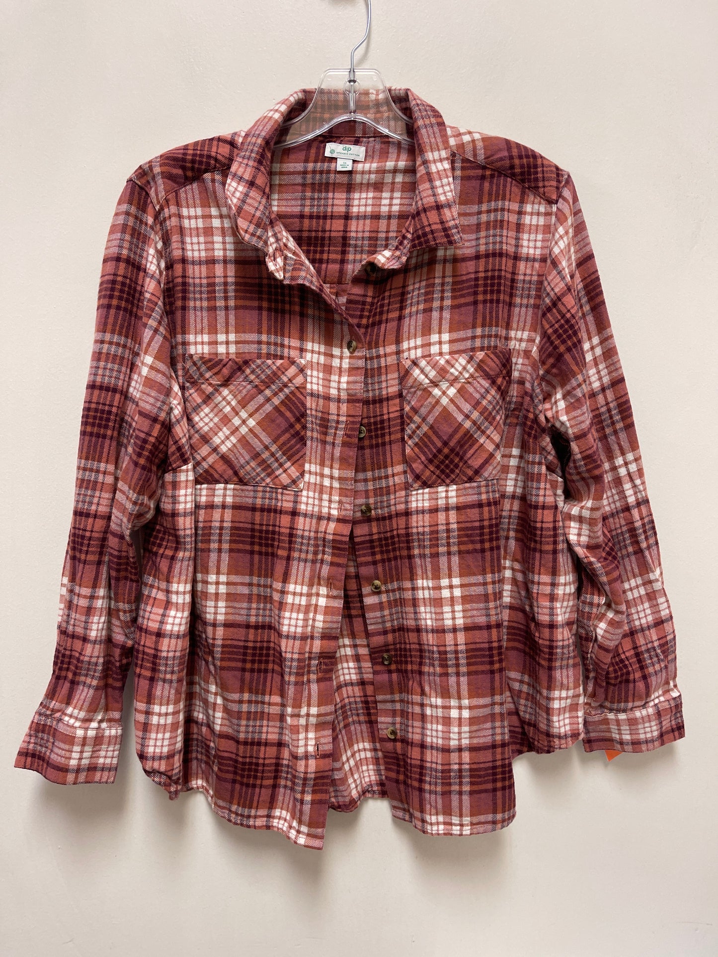 Top Long Sleeve By Dip In Orange, Size: 1x