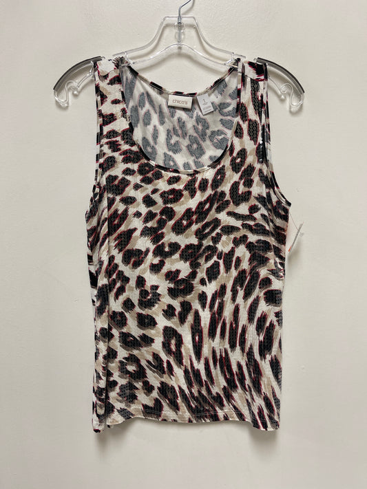 Top Sleeveless By Chicos In Animal Print, Size: M