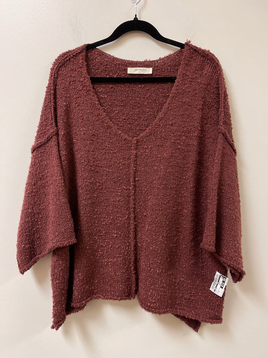Sweater By Cmc In Red, Size: 2x