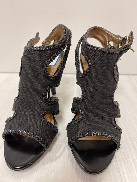 Sandals Heels Kitten By Tahari By Arthur Levine In Black, Size: 7.5