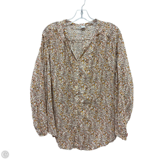 Top Long Sleeve By Old Navy In Cream, Size: Xl