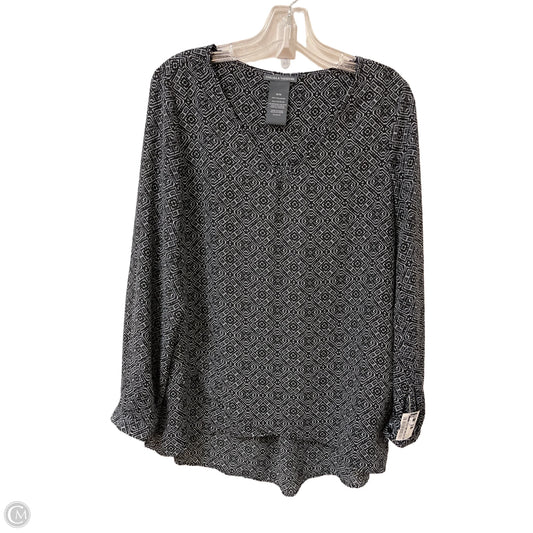 Top Long Sleeve By Chelsea And Theodore In Black, Size: M